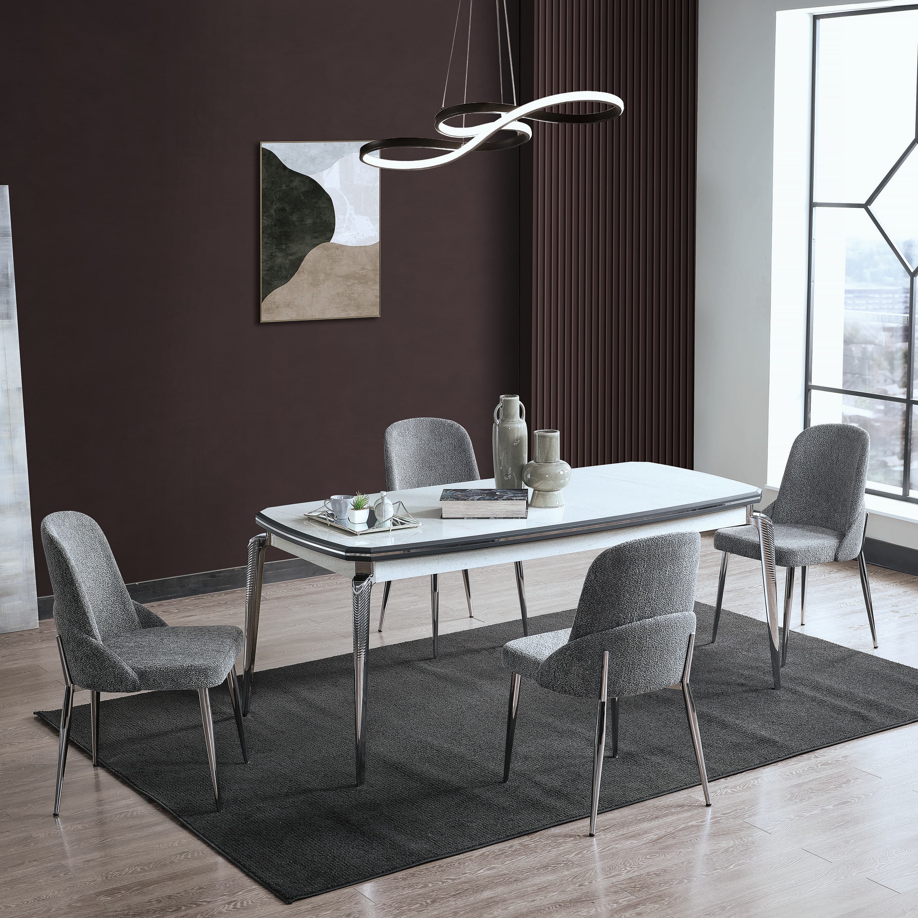 Duru Esszimmersitzgruppe (4'er Set)